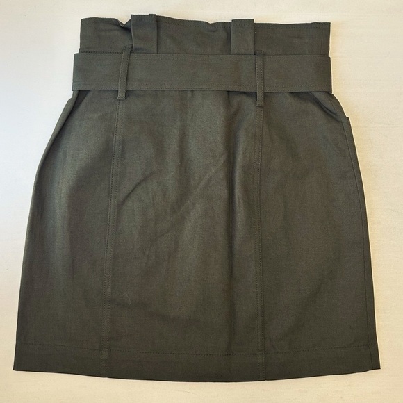 Banana Republic Heritage Paperbag Utility Skirt Mini Olive Green 2 Petite NEW - Picture 10 of 11
